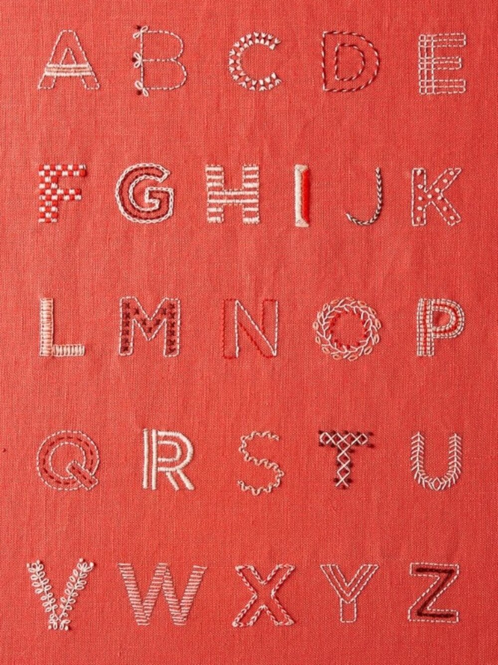 Purl Soho Alphabet Sampler Embroidery Kit NEW Bisque Primitive Farmhouse Decor